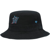 Miami Marlins Primary Bucket Hat - Black | 47 brand