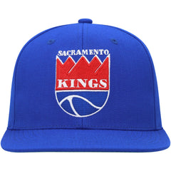 Sacramento Kings Hardwood Classics MVP Team Ground 2.0 Fitted Hat - Blue | Mitchell & Ness on sale