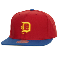 Detroit Tigers Hometown Snapback Hat - Red/Royal | Mitchell & Ness