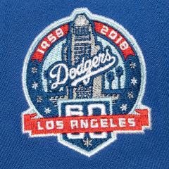 Los Angeles Dodgers Bases Loaded Fitted Hat - Royal/Gray | Mitchell & Ness