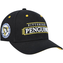 Pittsburgh Penguins Mitchell & Ness LOFI Pro Snapback Hat Black