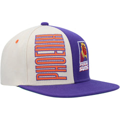 Phoenix Suns Hardwood Classics Pop Snapback Hat - Cream/Purple | Mitchell & Ness discount