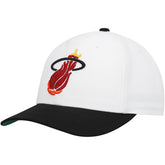 Miami Heat Hardwood Classics Core 2-Tone 2.0 Pro Snapback Hat - White/Black | Mitchell & Ness on sale