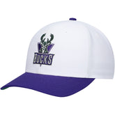 Milwaukee Bucks Hardwood Classics Core 2-Tone 2.0 Pro Snapback Hat - White/Purple | Mitchell & Ness discount