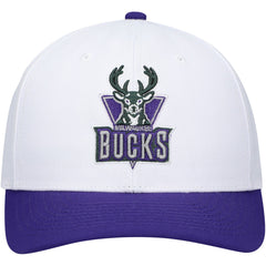 Milwaukee Bucks Hardwood Classics Core 2-Tone 2.0 Pro Snapback Hat - White/Purple | Mitchell & Ness discount