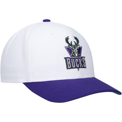 Milwaukee Bucks Hardwood Classics Core 2-Tone 2.0 Pro Snapback Hat - White/Purple | Mitchell & Ness discount
