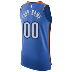 Oklahoma City Thunder Authentic Custom Jersey Blue - Icon Edition | Nike for sale