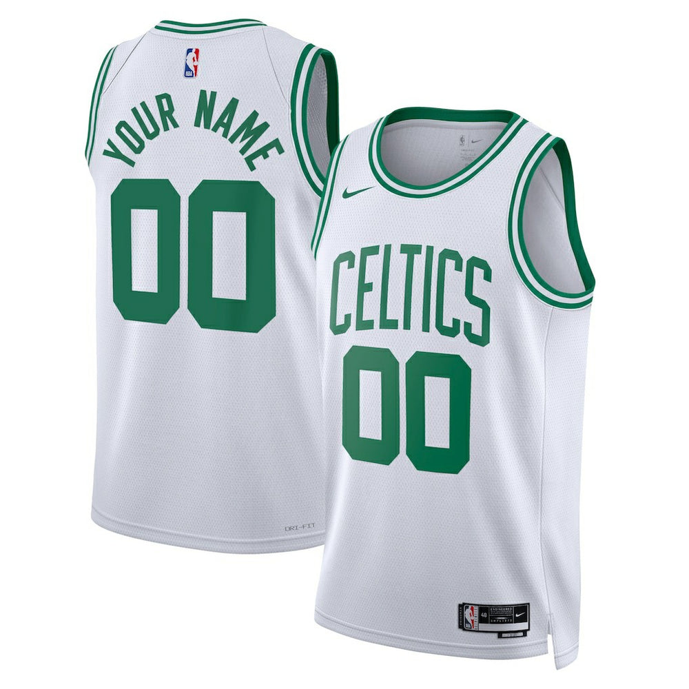 Boston Celtics Unisex Swingman Custom Jersey White - Association Edition | Nike shop