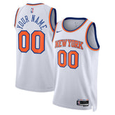 New York Knicks Unisex Swingman Custom Jersey White - Association Edition | Nike for sale