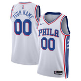 Philadelphia 76ers Unisex 2022/23 Swingman Custom Jersey White - Association Edition | Nike outlet