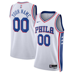 Philadelphia 76ers Unisex 2022/23 Swingman Custom Jersey White - Association Edition | Nike outlet