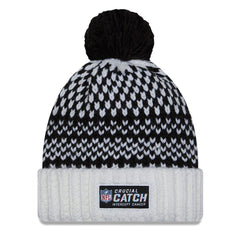 Arizona Cardinals New Era Women's 2023 NFL Crucial Catch Cuffed Pom Knit Hat - Black/White cheap