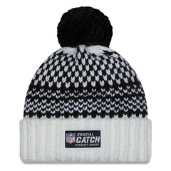 Dallas Cowboys New Era Women's 2023 NFL Crucial Catch Cuffed Pom Knit Hat - Black/White on sale