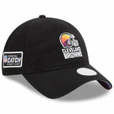 Cleveland Browns New Era Women's 2023 NFL Crucial Catch 9TWENTY Adjustable Hat - Black cheap