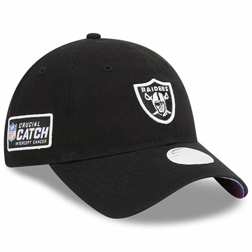 Las Vegas Raiders New Era Women's 2023 NFL Crucial Catch 9TWENTY Adjustable Hat - Black sale