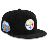Pittsburgh Steelers New Era Throwback Cord 59FIFTY Fitted Hat - Black for sale