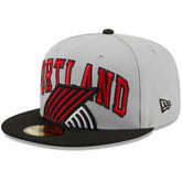 Portland Trail Blazers Tip-Off Two-Tone 59FIFTY Fitted Hat - Gray/Black | New Era on sale
