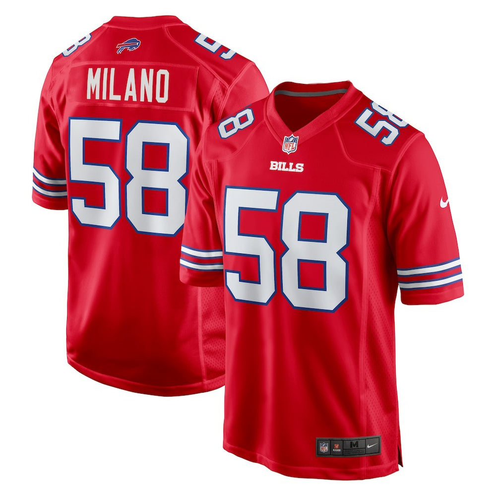 Matt Milano Buffalo Bills Alternate Game Jersey - Red | Nike on sale