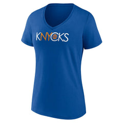 New York Knicks Women's Team Pride V-Neck T-Shirt - Blue sale