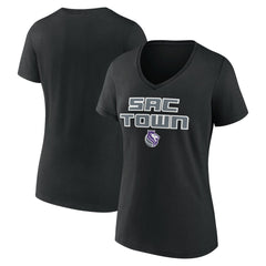 Sacramento Kings Women's Team Pride V-Neck T-Shirt - Black on sale