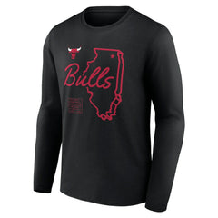 Chicago Bulls Announcer Long Sleeve T-Shirt sale - Black online