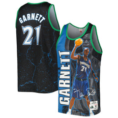Kevin Garnett Minnesota Timberwolves 2003-04 Hardwood Classics Player Burst Tank Top - Black | Mitchell & Ness online