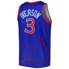Allen Iverson Philadelphia 76ers 1996-97 Hardwood Classics Player Burst Tank Top - Royal | Mitchell & Ness online