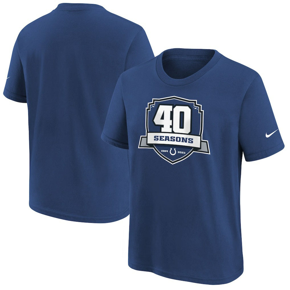 Indianapolis Colts Youth 40th Anniversary T-Shirt - Blue | Nike cheap