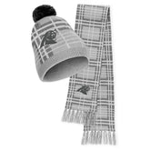 Carolina Panthers WEAR by Erin Andrews Women's Plaid Knit Hat with Pom & Scarf Set discount
