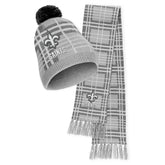 New Orleans Saints WEAR by Erin Andrews Women's Plaid Knit Hat with Pom & Scarf Set for sale