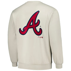 Atlanta Braves PLEASURES Ballpark Pullover Sweatshirt - Gray