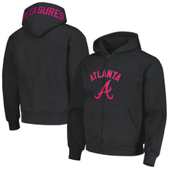 Atlanta Braves PLEASURES Opening Day Full-Zip Hoodie - Black