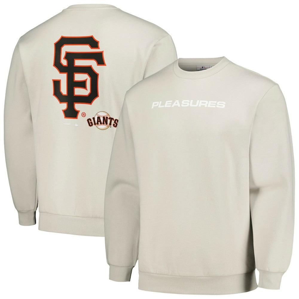 San Francisco Giants PLEASURES Ballpark Pullover Sweatshirt - Gray