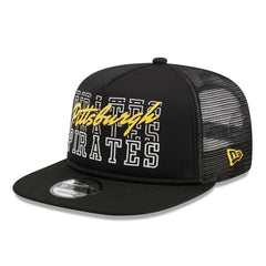Pittsburgh Pirates Street Team A-Frame Trucker 9FIFTY Snapback Hat - Black | New Era