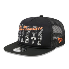 San Francisco Giants Street Team A-Frame Trucker 9FIFTY Snapback Hat - Black | New Era