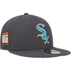 Chicago White Sox Print Undervisor 59FIFTY Fitted Hat - Graphite | New Era