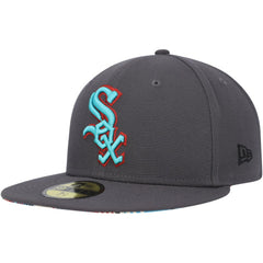 Chicago White Sox Print Undervisor 59FIFTY Fitted Hat - Graphite | New Era