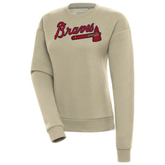 Atlanta Braves Antigua Women's Victory Pullover Sweatshirt - Khaki