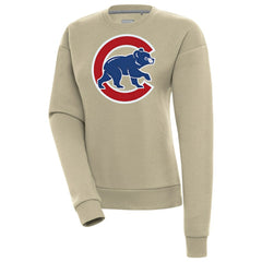 Chicago Cubs Antigua Women's Victory Pullover Sweatshirt - Khaki