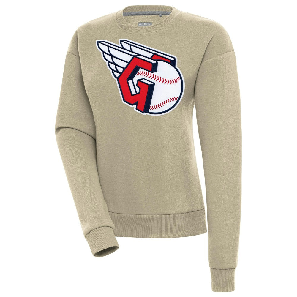 Cleveland Guardians Antigua Women's Victory Pullover Sweatshirt - Khaki