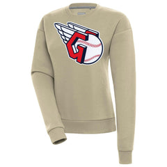 Cleveland Guardians Antigua Women's Victory Pullover Sweatshirt - Khaki
