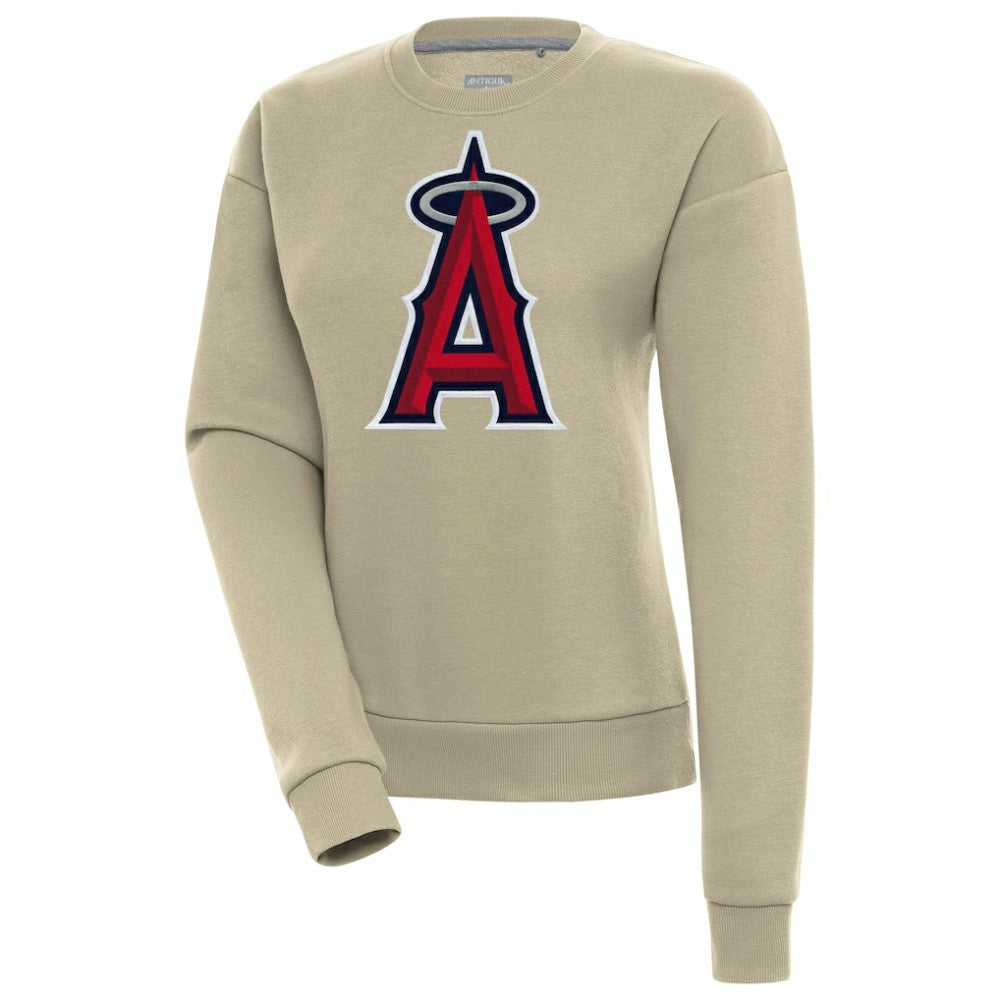 Los Angeles Angels Antigua Women's Victory Pullover Sweatshirt - Khaki