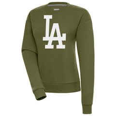 Los Angeles Dodgers Antigua Women's Victory Pullover Sweatshirt - Olive