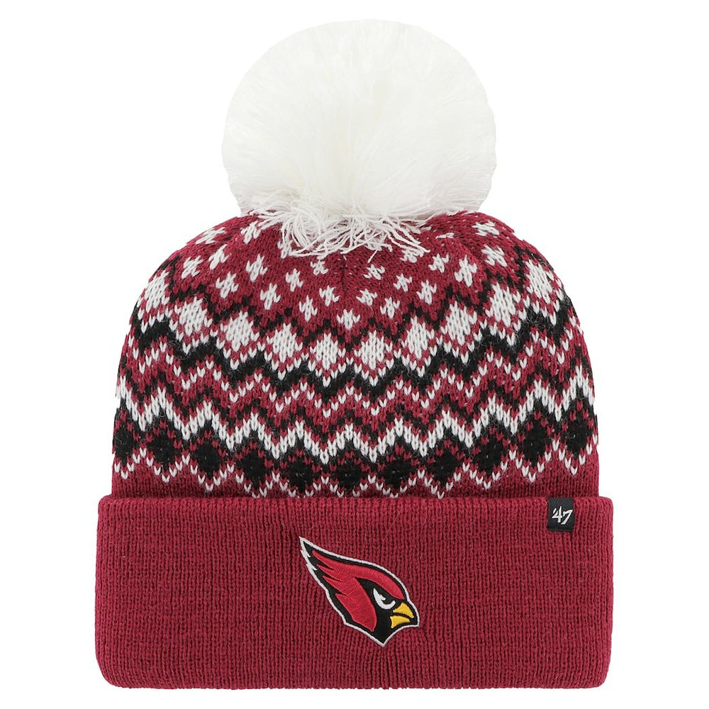 Arizona Cardinals '47 Women's Elsa Cuffed Knit Hat with Pom - Cardinal sale