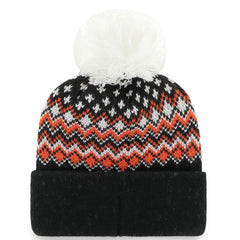 Cincinnati Bengals '47 Women's Elsa Cuffed Knit Hat with Pom - Black for sale