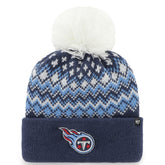 Tennessee Titans '47 Women's Elsa Cuffed Knit Hat with Pom - Navy sale