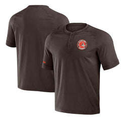 Cleveland Browns NFL x Darius Rucker Collection Washed Raglan Henley T-Shirt - Brown on sale