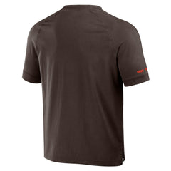 Cleveland Browns NFL x Darius Rucker Collection Washed Raglan Henley T-Shirt - Brown on sale