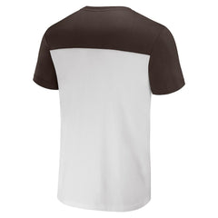 Cleveland Browns NFL x Darius Rucker Collection Colorblocked T-Shirt - White/Brown on sale