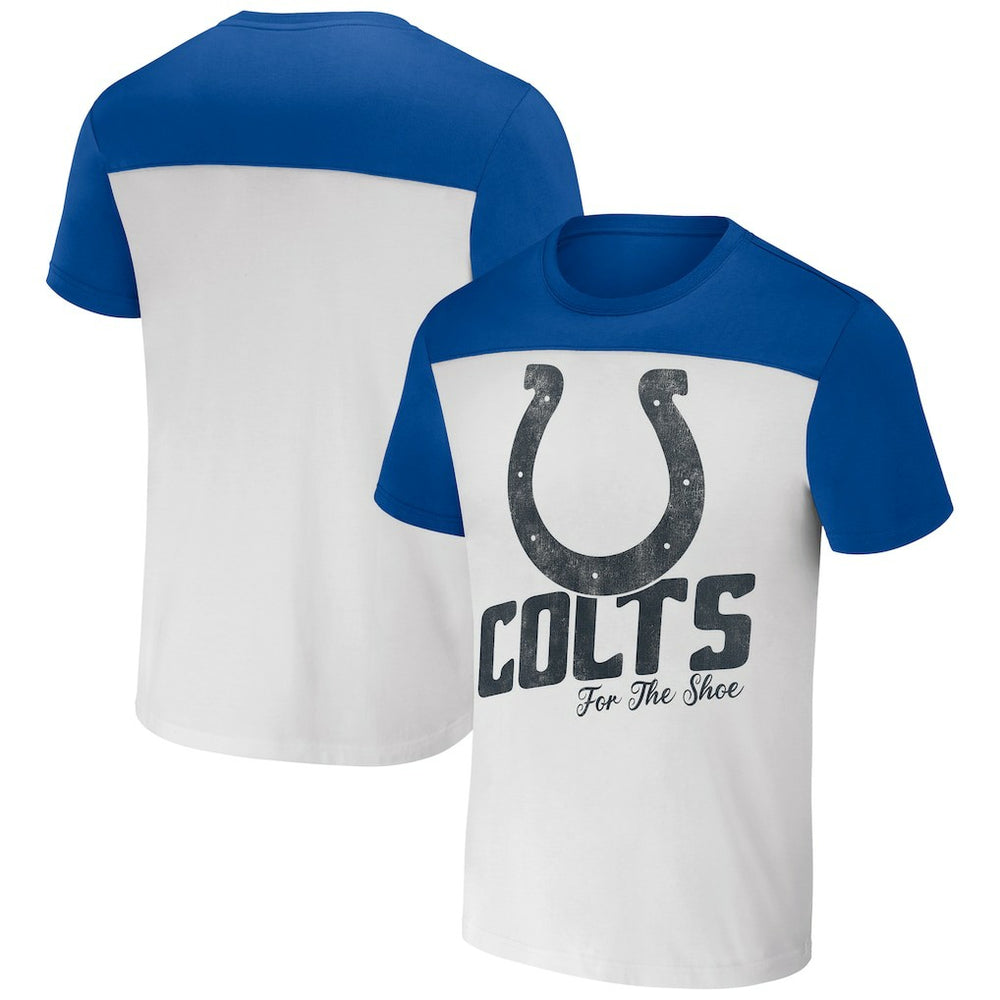 Indianapolis Colts NFL x Darius Rucker Collection Colorblocked T-Shirt - White/Royal outlet